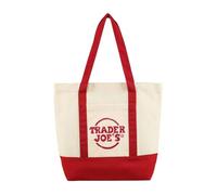 Trader Joes Tote Shopping Bag Cotton Canvas Embroidered Bag, Reusable Grocery Bags, Beach Shoulder Bags, Gifts for Women Girls