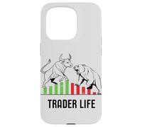 Trader Life Bull vs Bear Stock Market Case for iPhone 15 Pro