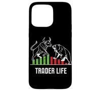 Trader Life Bull vs Bear Stock Market Case for iPhone 15 Pro Max