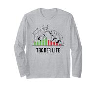 Trader Life Bull vs Bear Stock Market Long Sleeve T-Shirt