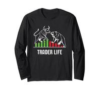 Trader Life Bull vs Bear Stock Market Long Sleeve T-Shirt