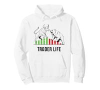 Trader Life Bull vs Bear Stock Market Pullover Hoodie