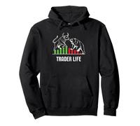 Trader Life Bull vs Bear Stock Market Pullover Hoodie