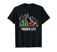 Trader Life Bull vs Bear Stock Market T-Shirt