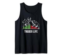 Trader Life Bull vs Bear Stock Market Tank Top