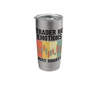 Trader No Emotions Just Charts Stock Exchange Trader Stocks Stainless Steel Insulated Tumbler