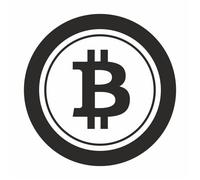tradercat Car Bitcoin - 10 x 10 cm - Sticker for All Surfaces - Windows, Side Mirrors, Rear Window, Bonnet, Vehicle - with Instructions (English language not guaranteed) (Black)