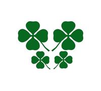 tradercat® Car Sticker Alfa Clover Leaf (Pack of 4) 19 cm x 14 cm Sticker for All Surfaces Windows, Side Mirrors, Rear Window, Bonnet, Vehicle with Instructions (English language not