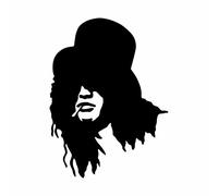 tradercat Car Sticker Guns n Roses Head - 12 cm x 12 cm - Sticker for All Surfaces - Windows, Side Mirrors, Rear Window, Bonnet, Vehicle - with Instructions (English language not guaranteed)
