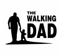tradercat Car Sticker The Walking Dad - 15 x 9 cm - Sticker for All Surfaces - Windows, Side Mirrors, Rear Window, Bonnet, Vehicle - with Instructions (English language not guaranteed)