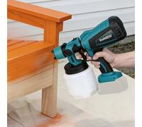 Traderight 1000Ml 18V Plastic Cordless Paint Sprayer Hvlp 6 Nozzles Electric