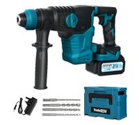 Traderight 21V Brushless Cordless SDS-Plus Rotary Hammer, Variable Speed Control, Adjustable Handle, for Concrete, Masonry, Wood & Metal