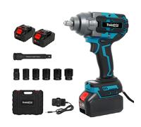 Traderight 21V Brushless Impact Wrench 1/2" Rattle Gun 2×4.0Ah 1200Nm Kit Set