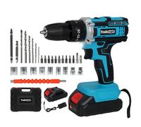 Traderight 21V Cordless Drill Driver Kit Electric Impact Hammer 2x2.0Ah Battery in Bright Blue Traderight Bright Blue