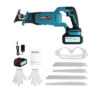 Traderight 21V Cordrocating Saw with 2×4.0Ah Batteries, Quick-Chuck & Adjustable Shoe, 0-2860SPM Variable Speed Electric Saw for Cutting Wood, Metal, PVC - Ideal for DIY & Professional Use