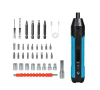 Traderight 37PCS Cordless Screwdriver Set 4V Rechargeable 1500mAh 300RPM in Black Traderight Black