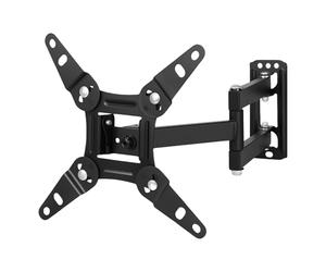 TRADERIGHT Full Motion TV Wall Mount Bracket for 13-42″ - 30 kg Heavy Duty, Tilt -5°/+15°, Swivel ±90°, Extends to 373 mm, Supports VESA 75×75 to 200×200