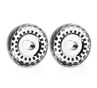 TraderPlus 2-Pack Replacement Kitchen 304 Stainless Steel Sink Strainer Basket for 78MM Drains, Stainless Steel