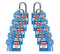 TRADESAFE 10 x Keyed Alike Security Padlocks 2 Keys Per Lock OSHA Compliant for Locking Stations - Premium Quality