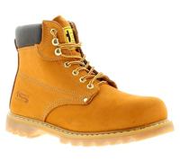Tradesafe Bulldoze Work Safety Boots - Wheat Coloured Steel Toe Cap Boots for Men UK, Synthetic & Leather Lightweight Safety Boots with Penetration Resistant Outsole Wheat 11 UK