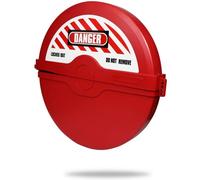 TRADESAFE Gate Valve Lockout - Red Lockout Tagout Valve for 18 inch to 24 inch Diameter Valve Handles, OSHA Compliant, Impact Resistant Propane Tank Lock, Gas Lock