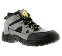 Tradesafe Graham Mens Grey Suede Lace Up Safety Boots, Size: 12