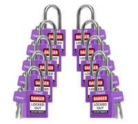 TRADESAFE Lockout Tagout Locks Set - 10 Purple Loto Locks, Lockout Locks Keyed Different, 2 Keys Per Lock, OSHA Compliant Lock Out Tag Out Padlocks, Safety Padlocks for Electrical Lockout Tag Out Kits