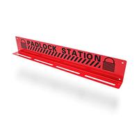 TRADESAFE Lockout Tagout Locks Station - Loto Station for Safety Padlocks, Holds Up to 20 Lockout Locks, Red
