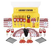 TRADESAFE Lockout Tagout Station with Loto Devices - Lock Out Tag Out Kit Board Includes 8 Pack Safety Lock Set, 3 Hasps for Padlocks, 30 Do Not Operate Tags for Lockout Safety, OSHA Compliance