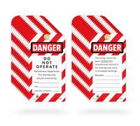TRADESAFE Lockout Tagout Tags - 30 Pack - Premium 15 mil Nylon Plastic w/Zip Ties | Danger Do Not Operate Loto Tag - Compliance Safety Tats for Lock Out, Out of Service, Electrical Equipment Repair