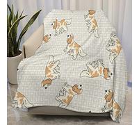 TradesForU Cute Cocker Spaniel Breed Dog Throw Blanket Lightweight Flannel Fleece Blankets Warm and Cozy Super Soft Throws 50"x60" Inches for Winter Bedding and Couch