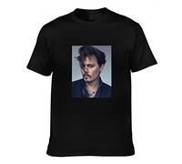 TradesForU Johnny Depp Shirt T-Shirts Unisex Tops Short Sleeve Tees for Men&Women Black