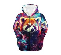 TradesForU Kids Zip Up Hoodie Casual Soft Cute Boys Girls Hooded Sweatshirt with Pocket Firefox Teenage Zipper Hoodies