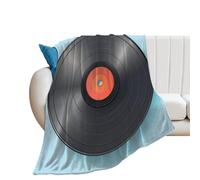 TradesForU Throw Flannel Blanket Vinyl Records Music Pattern Fleece Blanket Plush Blankets Soft Blanket For Couch Bed Sofa 150x200cm
