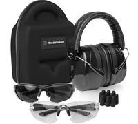 TradeSmart All-in-One Shooting Ear Protection - Comfort+ NRR 28 Earmuffs, Glasses & Earplugs + Carry Case