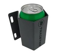 TradeTidy Drinks Can Holder - Grey Steel Wall-Mounted Can Rack for Vans, Workshops & Garages - Holds 1 Standard Drinks Can - Heavy-Duty 1.5mm Steel