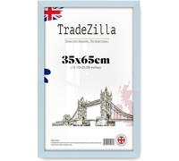 TradeZilla 35x65cm Wall Picture Frame | Modern MDF Wood with Perspex Glass | Horizontal & Vertical Display for Stylish Home Décor - (Light Grey)