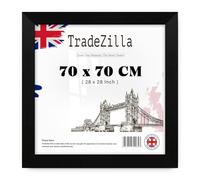 TradeZilla | 700 x 700 mm Matt Black - Modern 700 x 700 mm Frames with Safe Perspex Front & Wall Hanging Hooks - Handmade 28 x 28 Frame [ Matt Black ]