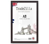 TradeZilla A2 Mahogany Poster Frame 42 x 59.4 cm - Deep mahogany finish wooden frame, ideal for posters, photos, and certificates. Adds warmth and elegance to traditional décor. (Mahogany)