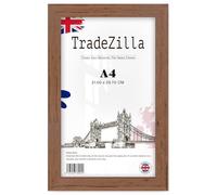 TradeZilla A4 Poster Frame (21.00 x 29.70 CM) - Luxury MDF Wooden Picture Frame for Photos, Certificates, Artwork, Prints & Documents | Premium Frame for Wall Display & Décor (Walnut)