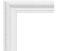 TradeZilla Antique Style Ornate Shabby 45x65cm Poster/Picture Frame Size| White Colour MDF Solid wood & HD Perspex | Landscape & Portrait Display |Gift Wall Art Gallery Home Décor (White)