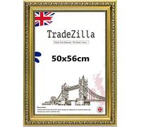 TradeZilla Antique Style Ornate Shabby 50x65cm Poster/Picture Frame Size| Gold Colour MDF Solid wood & HD Perspex | Landscape & Portrait Display |Gift Wall Art Gallery Home Décor (Gold)
