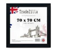 TradeZilla | Black Flat Style Style 28 Inch x 28 Inch Gallery-Style (70 x 70 CM) Picture Frame, Signature Collection [ Black ]