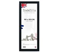 TradeZilla - Classic (95 x 33 CM) Poster Frame | Panaramic Wood Finish Portrait/Landscape Display 38 x 13 Inch Frame for Decorating House/Offices [ Black ]
