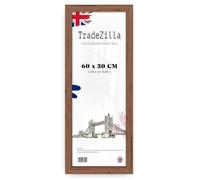 TradeZilla - Elegant Panaramic MDF Wood (60 x 30 CM) Poster Frame | Clear Perspex Vertical/Horizontal Display of Art/Photos 24 x 12 Inch [ Walnut ]