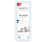 TradeZilla - Elegant Panaramic MDF Wood (60 x 30 CM) Poster Frame | Clear Perspex Vertical/Horizontal Display of Art/Photos 24 x 12 Inch [ White ]