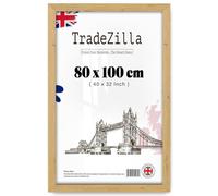 TradeZilla - Elegant Rectangle (80 x 100 CM) Poster Frame | with Crystal Clear Perspex 40 x 32 Inch Vertical/Horizontal Display for Homes/Art Galleries [ Pine ]