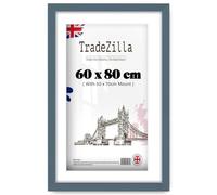 TradeZilla | Engineered MDF Wall Frame (60 x 80 cm) With 700 x 500 mm White Mount Modern Display | $_SizeINCH_Double_CM_Reverse_$ Poster, Painting, Diploma Frame for Interior Design [ Dark Grey ]