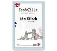 TradeZilla | Eton Wood 457.2 x 304.8 mm Frames - Medium Light Grey 18" x 12" Perfect for Home, Office, (45.72 x 30.48 CM) [ Light Grey ]