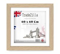 TradeZilla | Eton Wood 600 x 600 mm With 500 x 500 mm White Mount Frames Oak 24" x 24" Perfect for Home, Office, (60 x 60 Cm) [ Oak ]